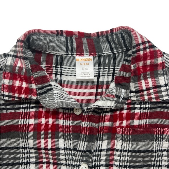 Gymboree Boys Flannel Plaid Button Down Shirt - Small (5-6) - Picture 3 of 4